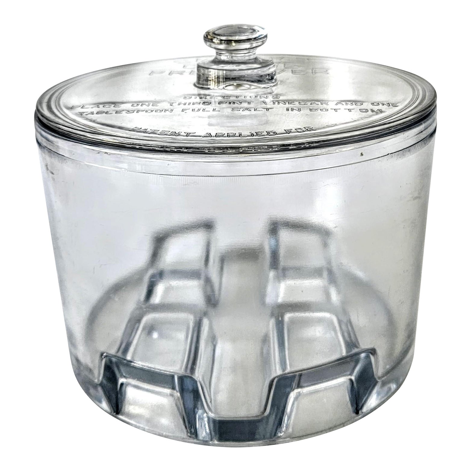 Vintage Clear Glass Sanitary Cheese Preserver Chairish