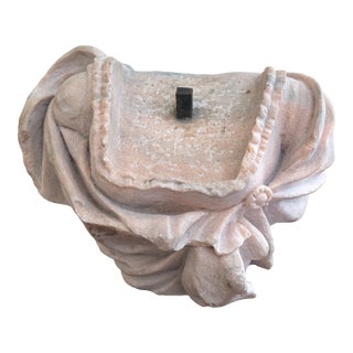 Antique French Marble Female Bust Fragment With Draped Neoclassical Form For Sale