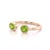 Contemporary Peridot Toi Et Moi Ring | Double Stone Open Ring | Dainty August Birthstone Ring for Woman Us 7 For Sale - Image 3 of 3
