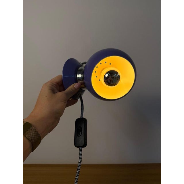An absolute classic of Danish Pop Art design will find its way into your home with this purple globe lamp from Abo...