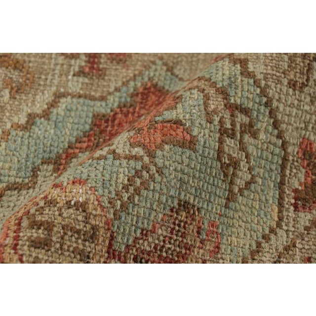 Textile Antique Ghiordes Rug With Beige, Red and Blue Floral Patterns From Rug & Kilim For Sale - Image 7 of 8