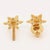 14k Yellow Gold Studs Natural Pave Diamond Earrings, A Pair For Sale - Image 12 of 12