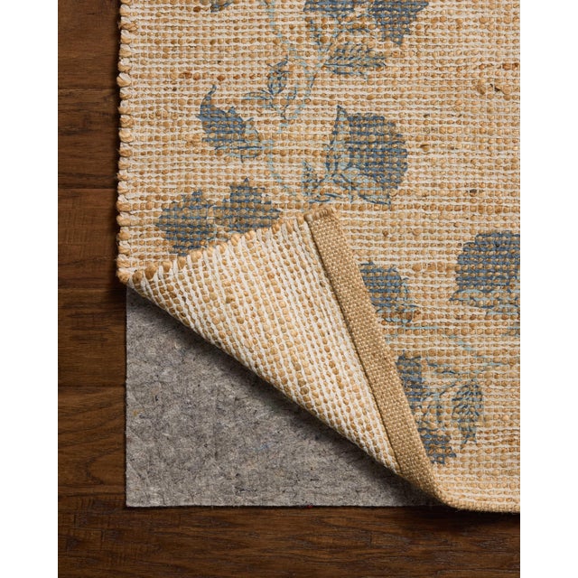 Chris Loves Julia x Loloi Rue Natural / Denim 7'-6" x 9'-6" Area Rug For Sale In Dallas - Image 6 of 6