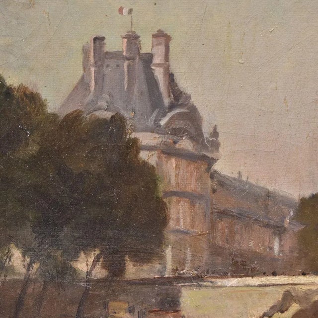 P. Sain, Pont Neuf in Paris, Oil on Canvas, 19th Century For Sale - Image 3 of 8
