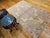 Brown Vintage Turkish Oushak Area Rug, Hand Knotted Wool, Ivory & Pink, 5' x 7' For Sale - Image 8 of 17