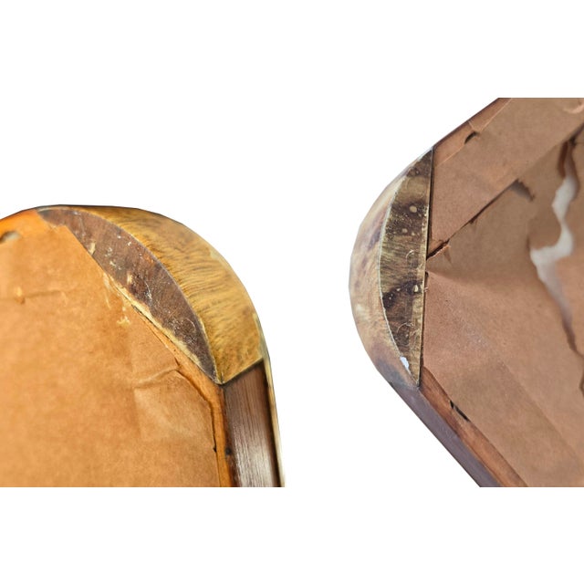 1960s Rosewood Art Frame With Burled Wood Corner Accents For Sale - Image 13 of 13