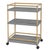 Metal Tobias 24 in. W Outdoor Rattan and Metal 3 Tier Bar Cart, Gray/White Dot / Natural Rattan Frame For Sale - Image 7 of 7