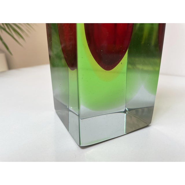Green Murano Submerged Vase in Glass For Sale - Image 8 of 18