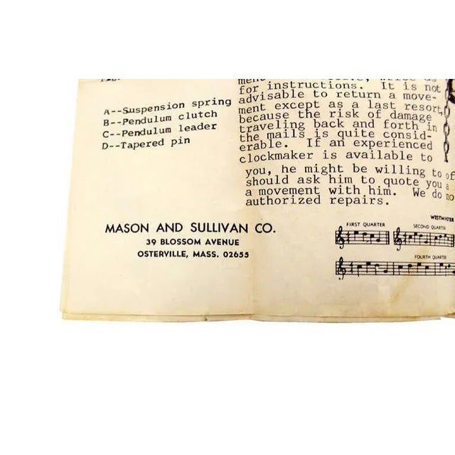 Wood Mid-Century Modern Walnut Lucite Grandfather Clock With Chime For Sale - Image 7 of 9