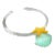 Kaso Rigid Lucite Choker Necklace Green Yellow Shell and Starfish For Sale