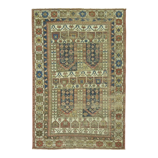 19th Century Caucasian Rug - 3'7" x 5'2" For Sale