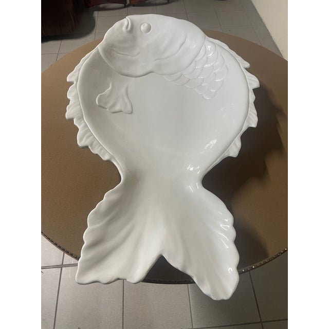 Large Glazed Ceramic Fish-Shaped Plate from G&B Vogue, Italy, 1970s For Sale - Image 12 of 14