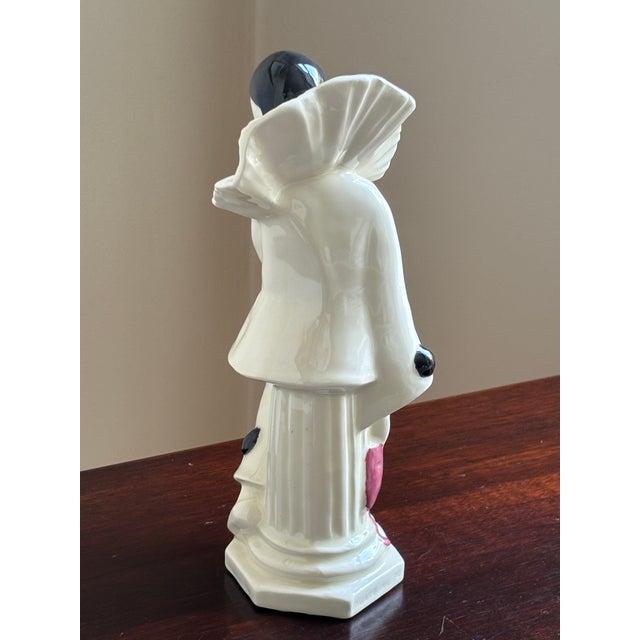 Ceramic 1970s Commedia Dell'Arte-Style Pierrette Porcelain Clown Figures — A Set For Sale - Image 7 of 12