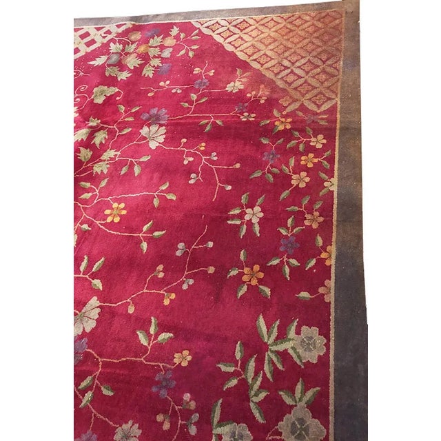 1920s Chinese Art Deco Carpet ( 9' x 11'8" - 275 x 355 ) For Sale - Image 4 of 4