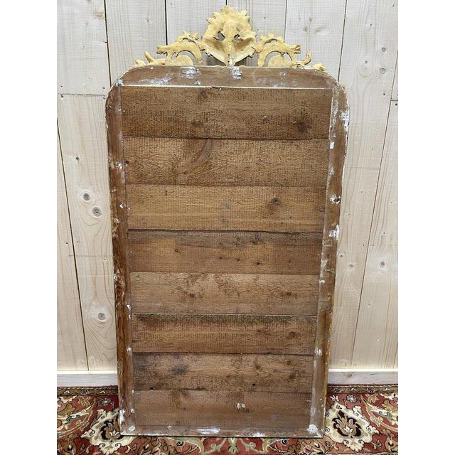 Louis Philippe Mirror with Gold Pediment For Sale - Image 5 of 7