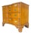 Very Fine Solid Tiger Maple Block Front Bracket Feet Bachelor Dresser Chest For Sale