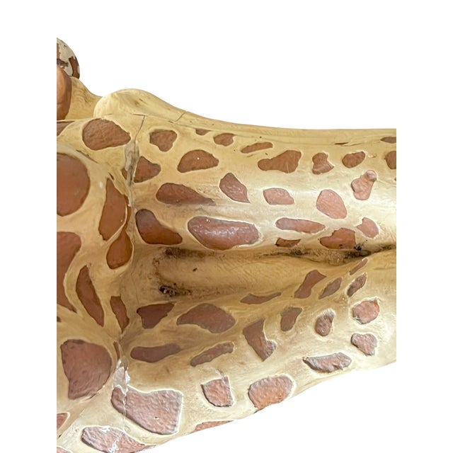Vintage 1970s Marwal Seated Giraffe Sculpture – Hand-Painted Boho Folk Art Figurine For Sale - Image 15 of 17