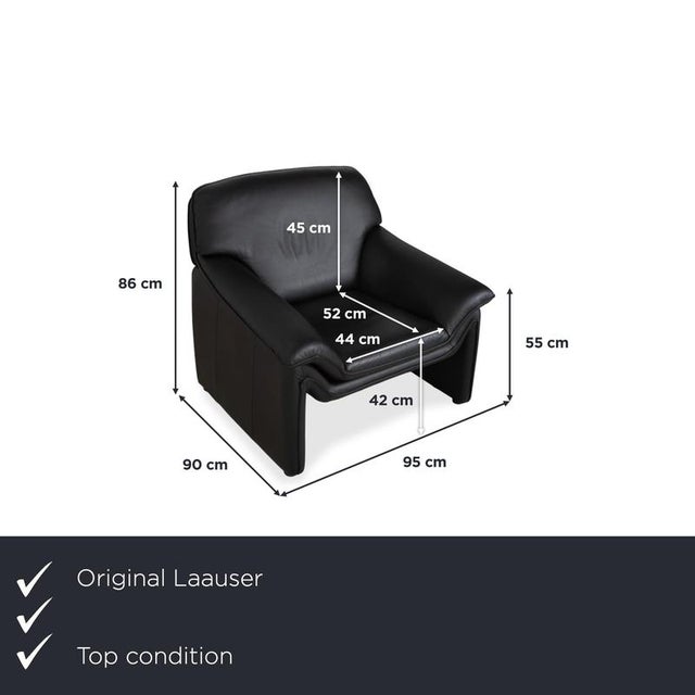 with this Laauser Atlanta sofa, you're bringing a true classic into your home. Its timeless design and high-quality black...