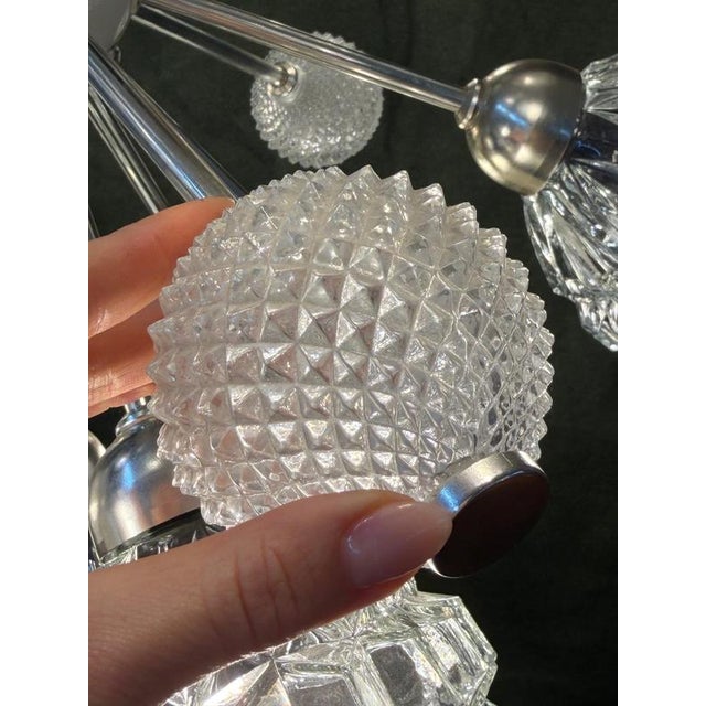Cream Sputnik Chandelier by Elektrofém ISZ For Sale - Image 8 of 11