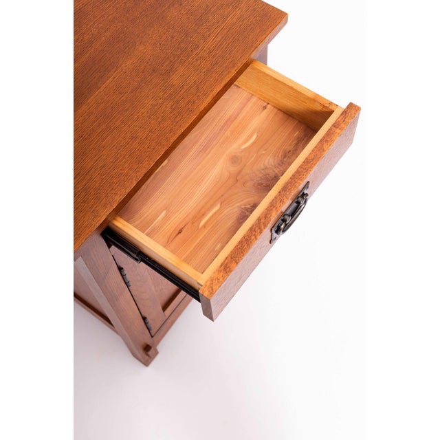 Paint Mission / Arts and Crafts 1 Door, 1 Drawer Nightstand For Sale - Image 7 of 10