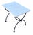 1 of 2 Mid Century Modern Wrought Iron & Marble Top Side Table For Sale - Image 4 of 4