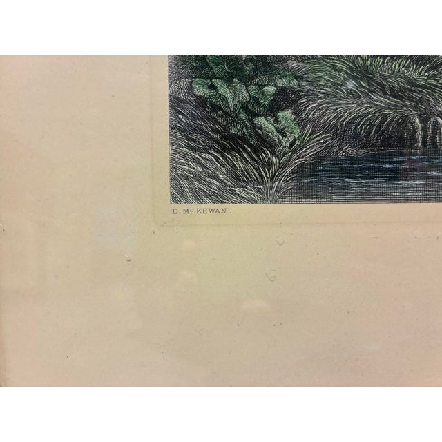 English Vintage “Norham Castle” English Countryside Landscape Print in Ornate Black & Gold Frame For Sale - Image 3 of 6