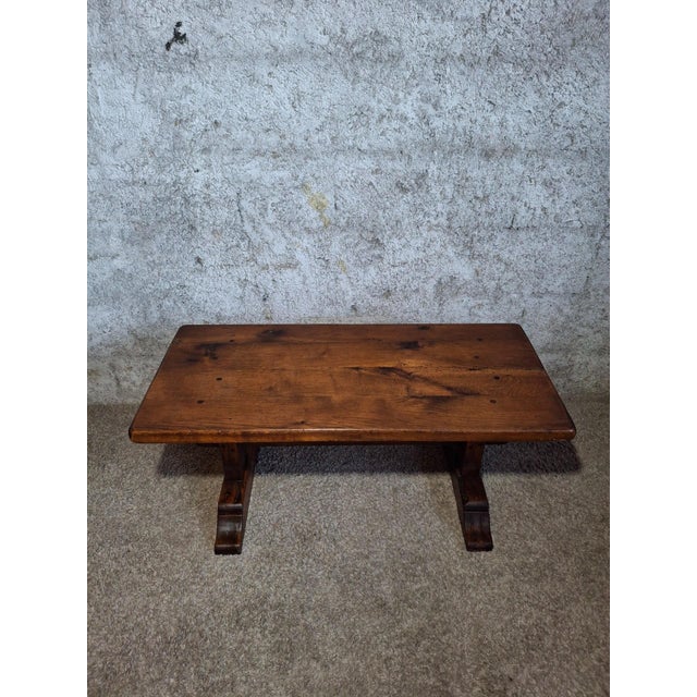 Monastery-Style Coffee Table in Oak For Sale - Image 3 of 6