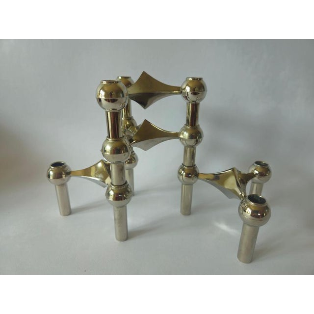 Sculptural Stackable Candleholders by Stoffi & Nagel for BMF Nagel, 1970, Set of 4 For Sale - Image 10 of 15
