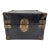 Vintage Small Art Deco Black Metal Storage Box For Sale