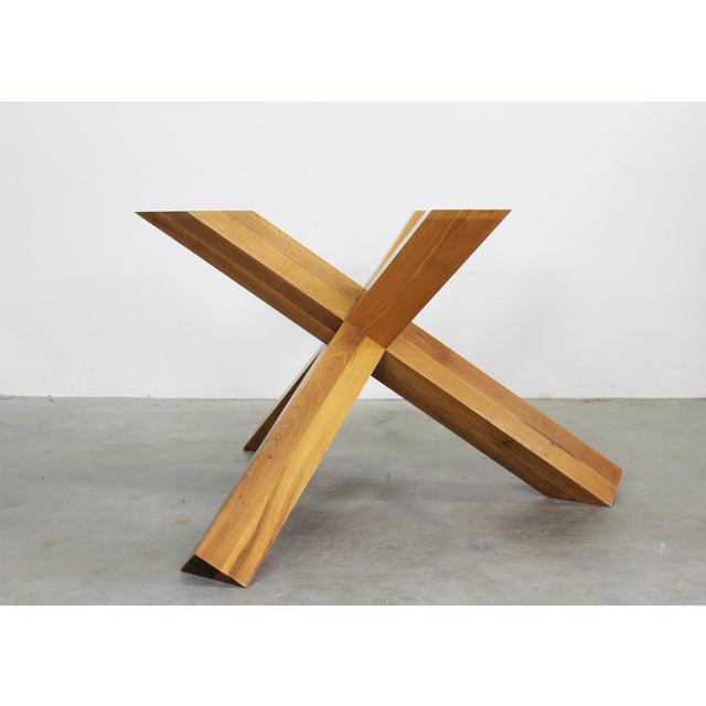 La Rotonda Round Table in Walnut Wood by Mario Bellini for Cassina, 1980s For Sale - Image 13 of 15