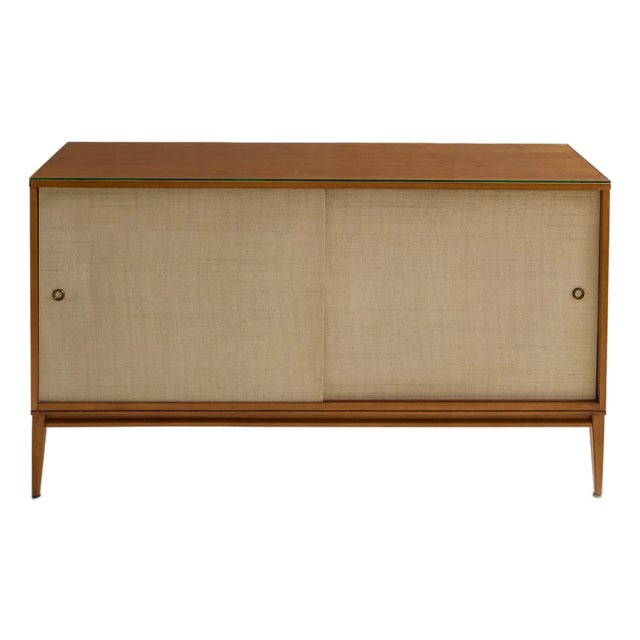 The Vintage Paul McCobb Planner Group "Winchester" Sideboard With Grasscloth Doors For Sale