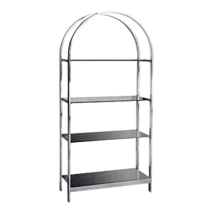 Milo Baughman Style Mid-Century Chrome Etagere