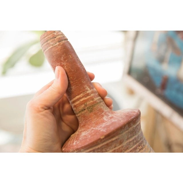 African Antique North African Red Slip Ware Vase For Sale - Image 3 of 10