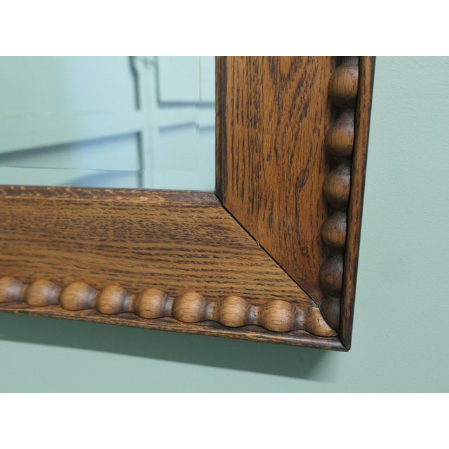 Victorian Carved Golden Oak Wall Mirror, 1880 For Sale - Image 6 of 7