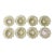 Set of 8 Peàn Doubulyu “Wavie” Hand‑Blown Art Glass Bowls, 1995–1996 For Sale