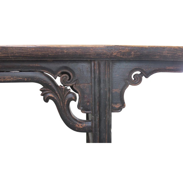 Wood 86" Long Antique Chinese Painting Table For Sale - Image 7 of 14