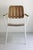 Set of 4 fantastic garden chairs from Daneline White lacquered steel tubing with a teak seat, backrest, and armrests. The...