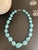Stone Turquoise Paste Necklace with 925 Silver Clasp, 1990s For Sale - Image 7 of 8