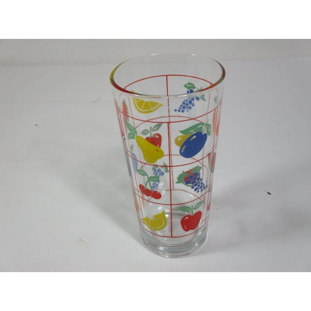 1960s Set of 7 Vintage Fruit Drinking Glasses For Sale - Image 4 of 10