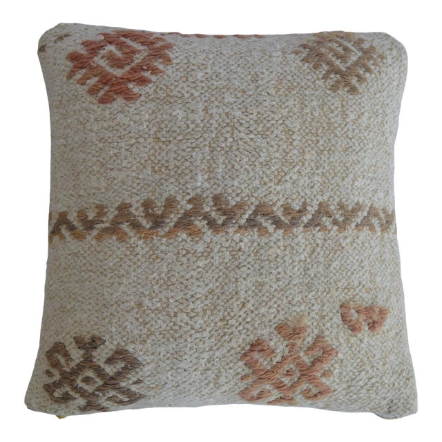 Hand-Woven Kilim Throw Pillow Cover For Sale