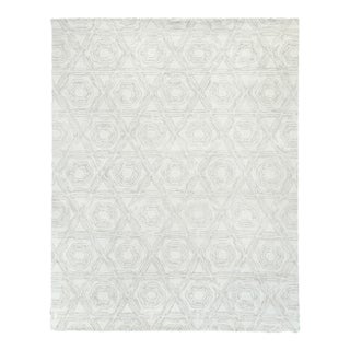 Exquisite Rugs Melbourne Hand Loom Wool & Cotton Beige - 8'x10' For Sale