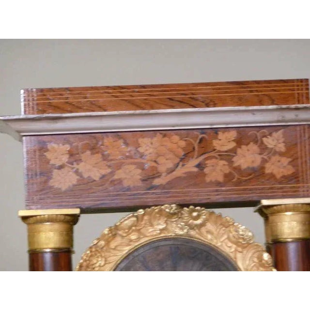 French 1838 French Empire Paris Portico Clock For Sale - Image 3 of 12