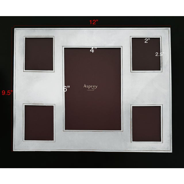 Asprey Multi-Aperture Solid Sterling Silver Frame For Sale In Los Angeles - Image 6 of 6