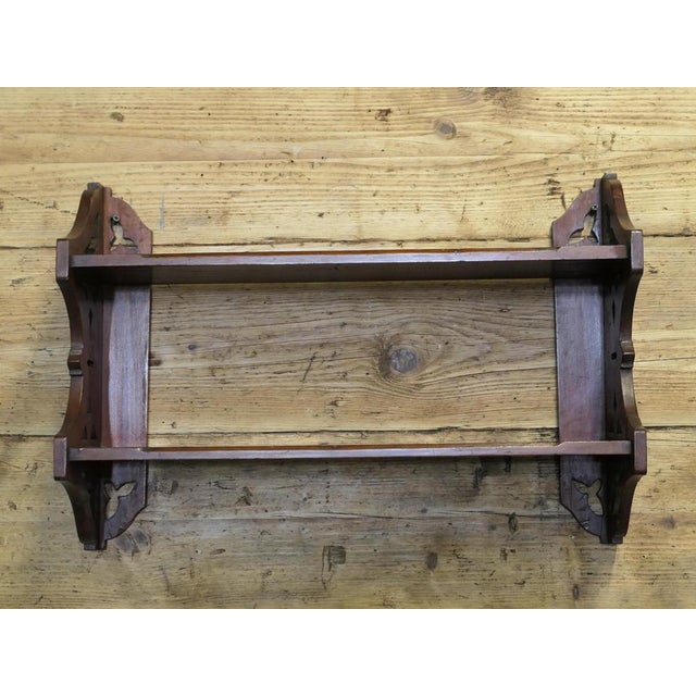 Arts and Crafts Open Front Wall Hanging Bookshelf, 1880 For Sale - Image 3 of 8