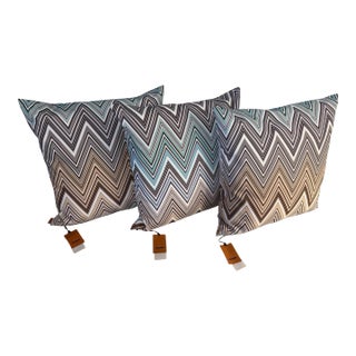 Set of 3 New With Tags Missoni Home Chevron Pillows – Retail $1,920 For Sale