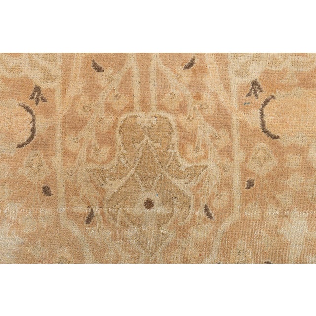 Antique Persian Tabriz Botanic Handwoven Wool Rug For Sale - Image 9 of 11
