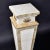 Gorgeous Nineteen-Laties (1980s-1990s) era Maitland Smith tessellated stone display pedestal. The design is a Neo-Deco...