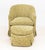 Modern Green Upholstered Tub Chair and Ottoman. Chair: 30" H x 30" W x 30"D; seat: 17" H. Provenance: From an Upper East...