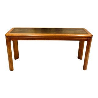 1980s Postmodern Teak Wood Sofa / Hall / Console Table For Sale