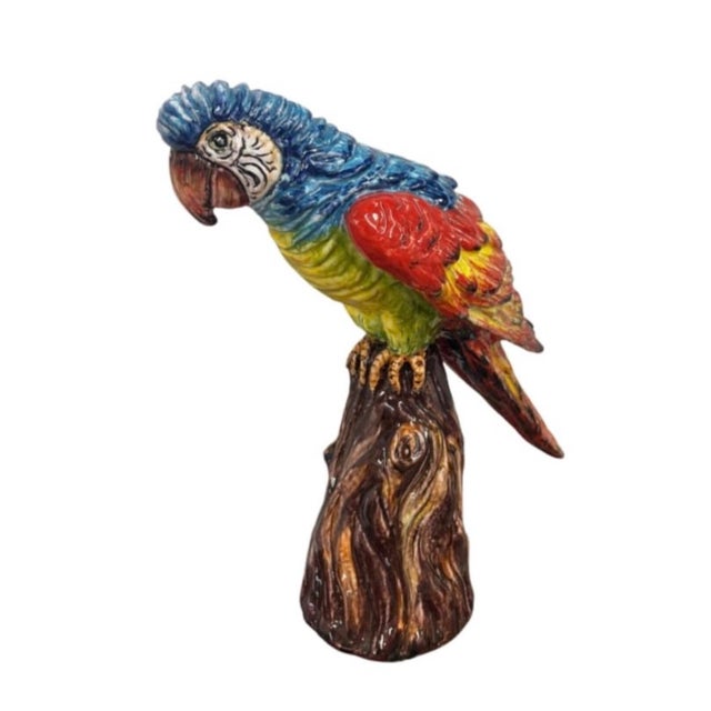 Bring a vibrant touch of tropical charm and mid-century elegance to your home decor with this striking vintage majolica...
